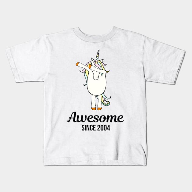 Awesome since 2004 Kids T-Shirt by hoopoe